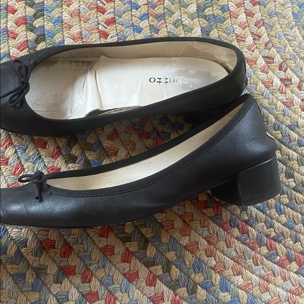 Repetto Camille ballet pumps heel in black leather nappa size 40.5 (9.5) - Picture 8 of 14